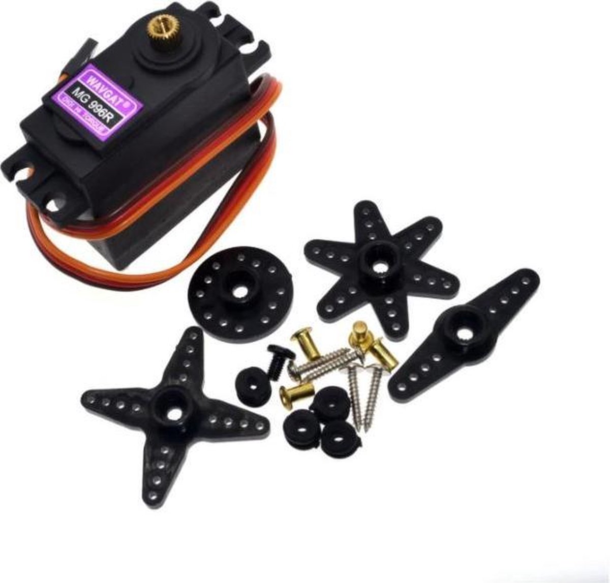 Servo MG996R - Metalen Tandwielen - 11kg.cm koppel - voor Arduino|Raspberry Pi|Wemos|ESP - voor Drones en RC-voertuigen